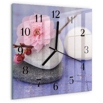 Square wall clock Stones