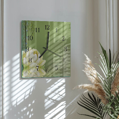 Square wall clock Lily