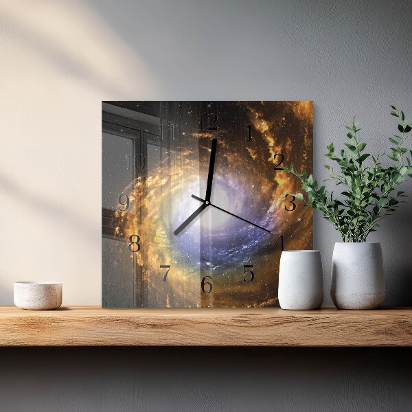Square wall clock Cosmos