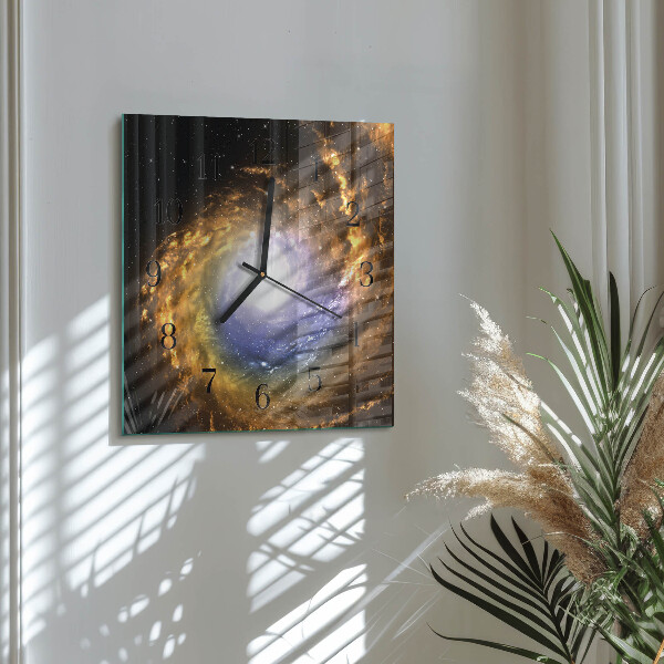 Square wall clock Cosmos