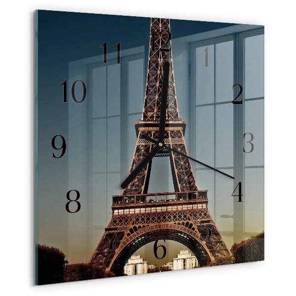 Square wall clock Eiffel Tower