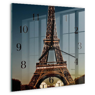 Square wall clock Eiffel Tower
