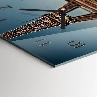 Square wall clock Eiffel Tower