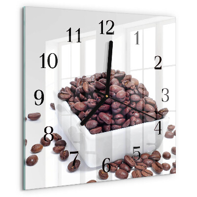 Square wall clock Coffee Beans