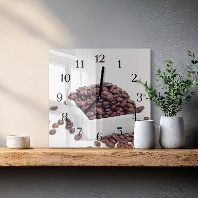 Square wall clock Coffee Beans