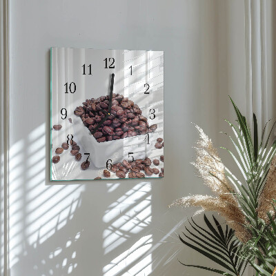 Square wall clock Coffee Beans