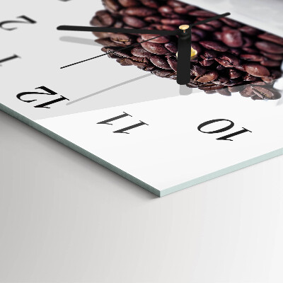 Square wall clock Coffee Beans