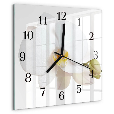 Square wall clock Orchid