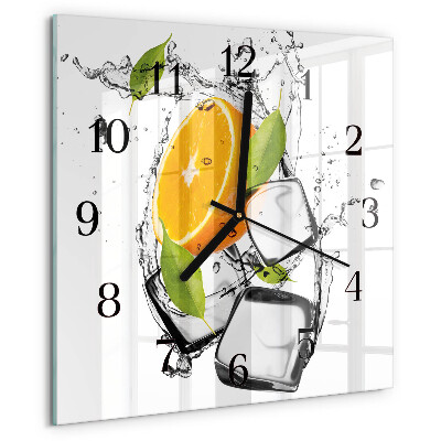 Square wall clock Ice