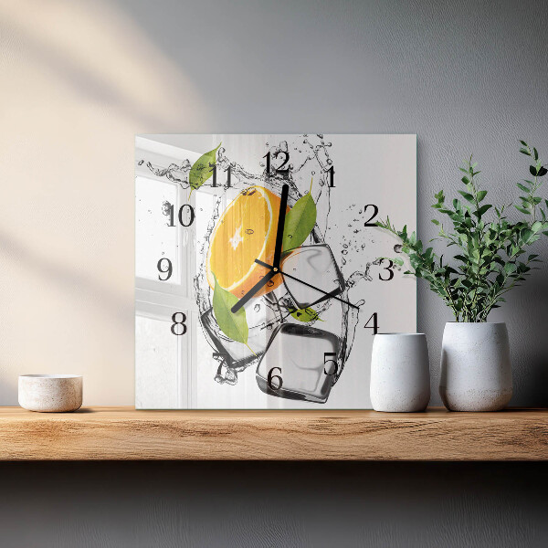Square wall clock Ice