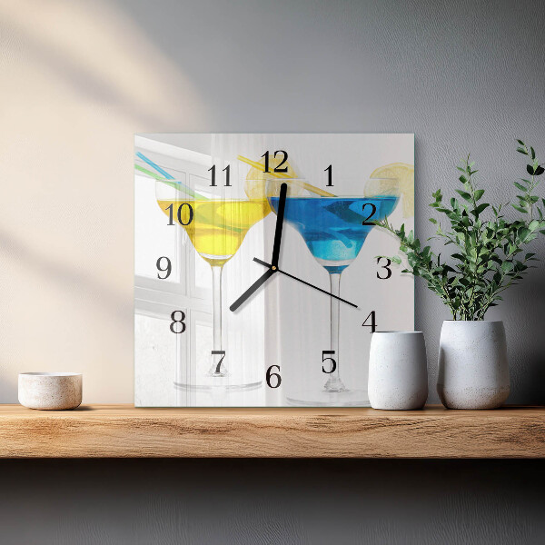 Square wall clock Cocktail