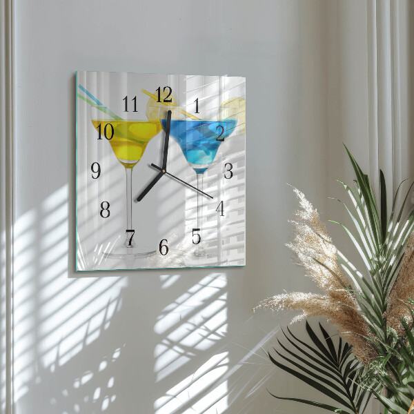 Square wall clock Cocktail