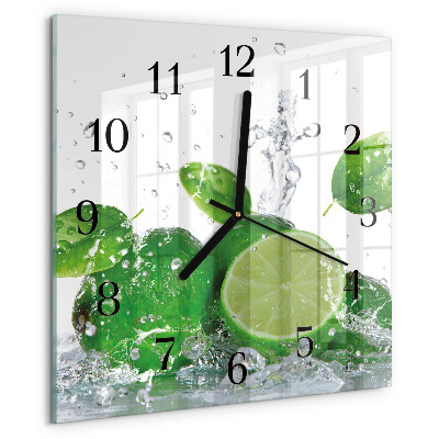 Square wall clock Calcium carbonate