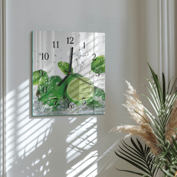Square wall clock Calcium carbonate