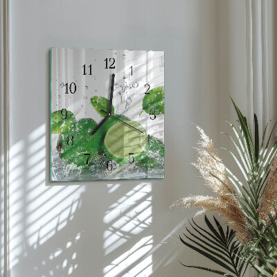 Square wall clock Calcium carbonate