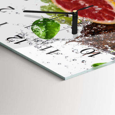 Square wall clock Fruit