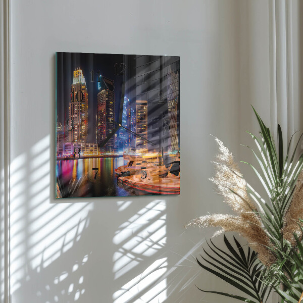 Square wall clock Horizon