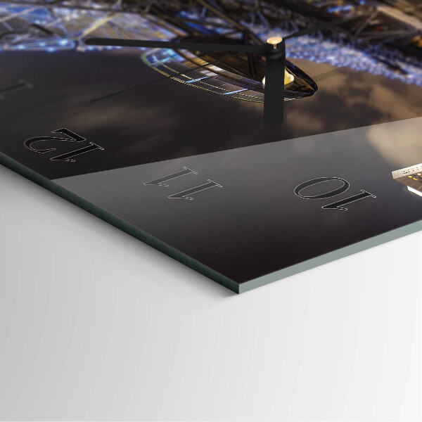 Square wall clock Night
