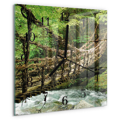 Square wall clock Rope Bridge