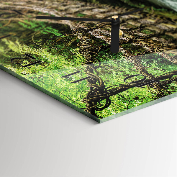 Square wall clock Rope Bridge