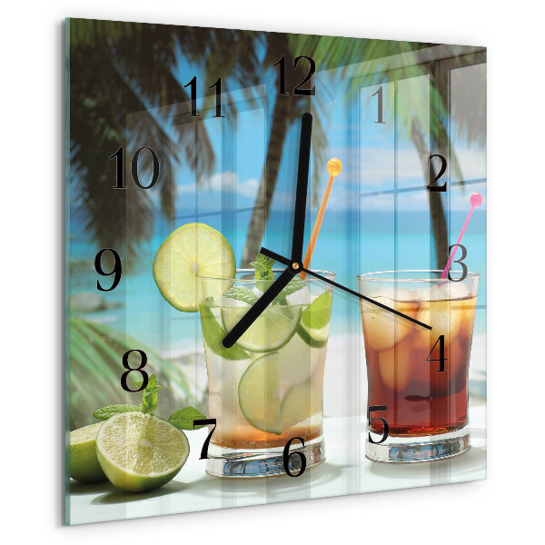 Square wall clock Cocktail