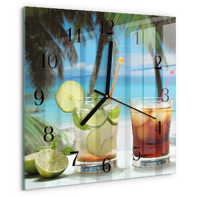 Square wall clock Cocktail