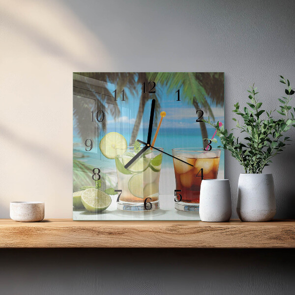 Square wall clock Cocktail