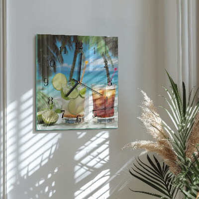 Square wall clock Cocktail