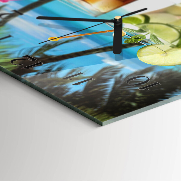 Square wall clock Cocktail