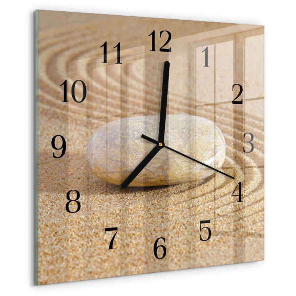 Square wall clock Stone Sand