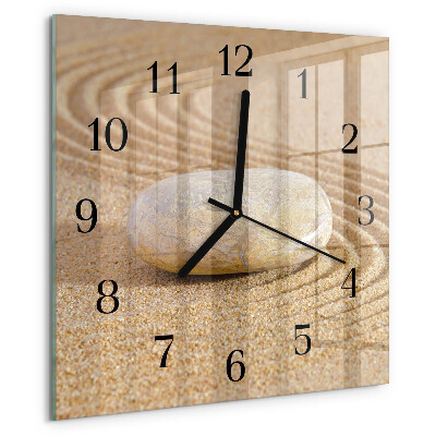 Square wall clock Stone Sand