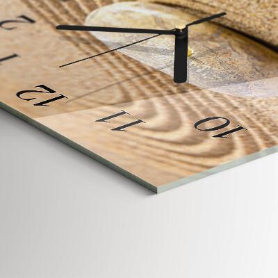 Square wall clock Stone Sand