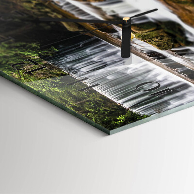 Square wall clock Waterfalls