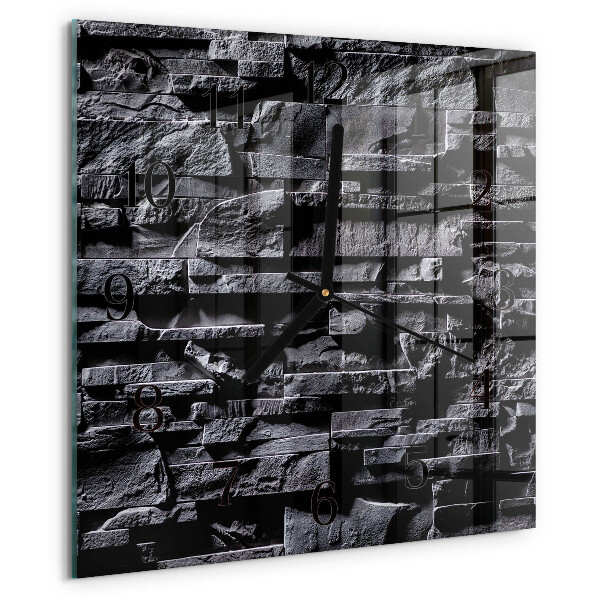 Square wall clock Stones