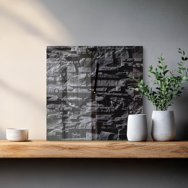 Square wall clock Stones