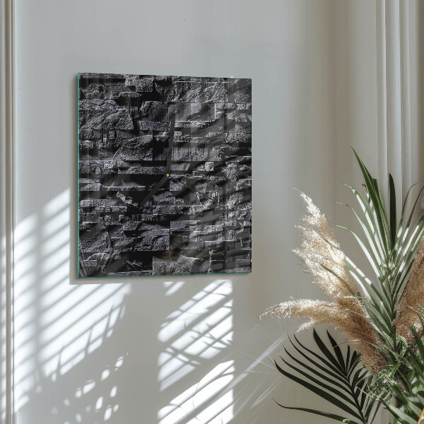 Square wall clock Stones