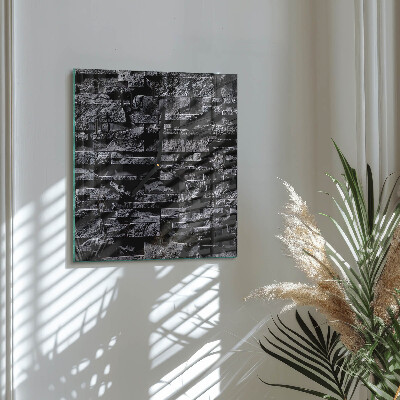 Square wall clock Stones