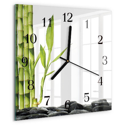 Square wall clock Bamboo