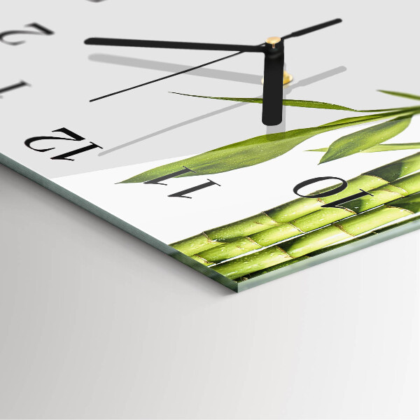 Square wall clock Bamboo