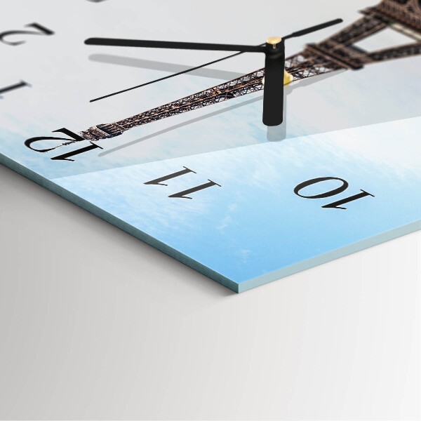 Square wall clock Eiffel Tower