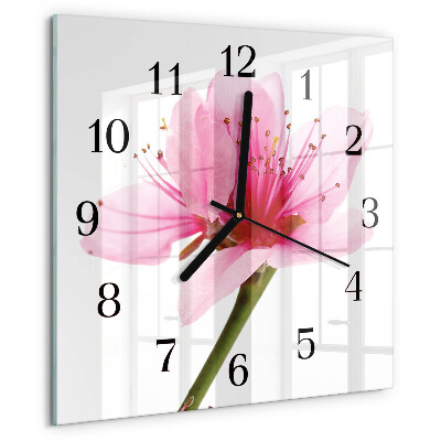 Square wall clock Flower