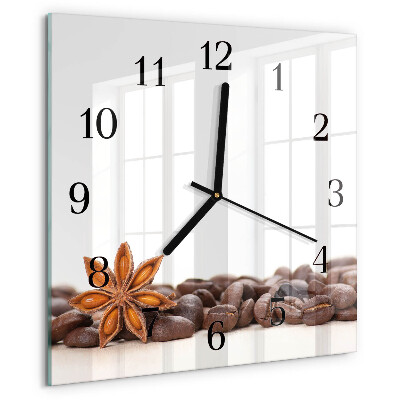 Square wall clock Coffee Beans