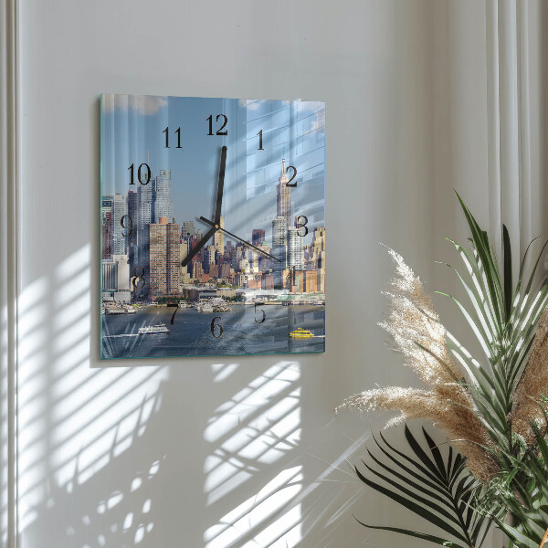 Square wall clock Horizon