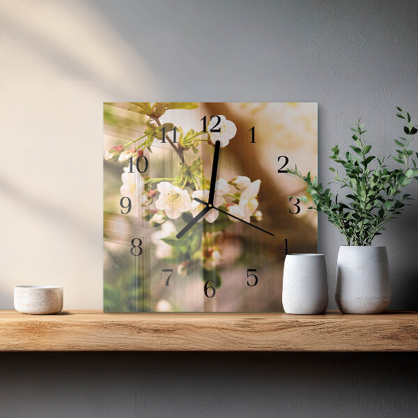 Square wall clock Nature