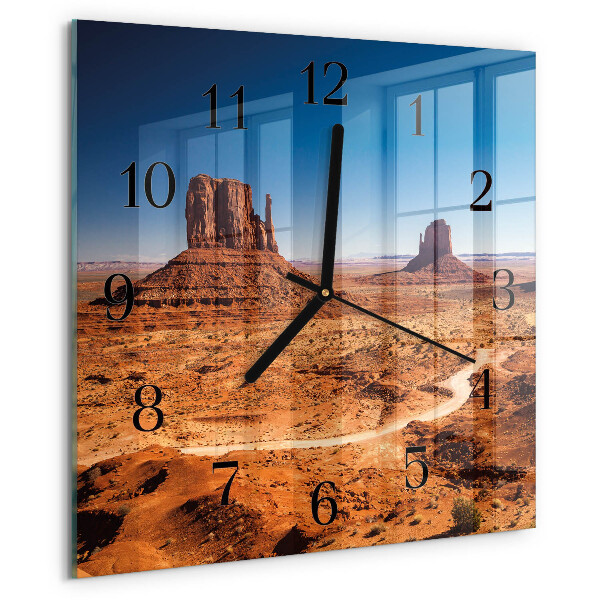 Square wall clock Desert