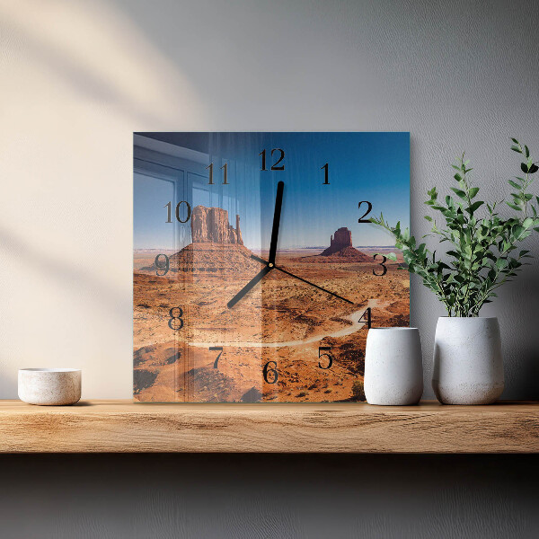 Square wall clock Desert