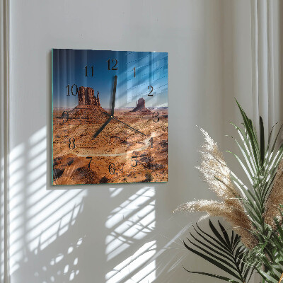 Square wall clock Desert