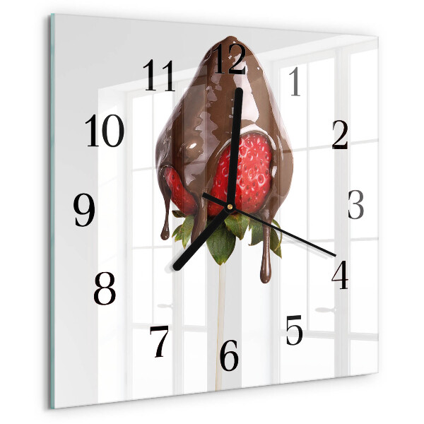 Square wall clock Chocolate