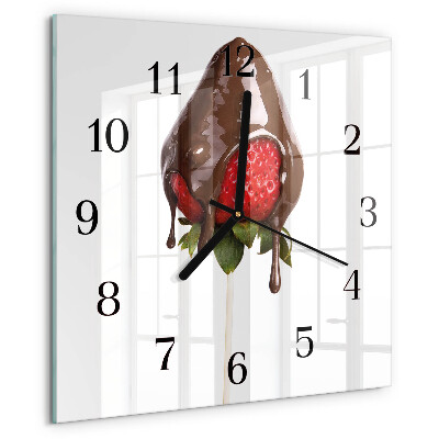 Square wall clock Chocolate