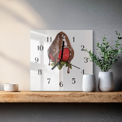 Square wall clock Chocolate
